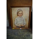 Gordon Drysdale, portrait of a young girl, signed, oil on canvas, 50 x 40cm.