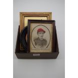 Horse Racing: two antique silk portraits of jockey Fred Archer, together with a hand tinted print of