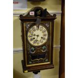 A 19th century Black Forest rosewood double fusee cuckoo clock, by Johann Baptist Beha, 52cm high,