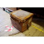 A small oak silver storage box bearing plaque 'South Wales Cricket Club Challenge Cup', having green