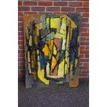 Frank Avray Wilson, untitled abstract, signed and dated '85 verso, oil on board, 122 x 91cm,