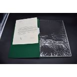 LITERARY CORRESPONDENCE & MANUSCRIPTS: folder of letters and holograph manuscripts from archive of