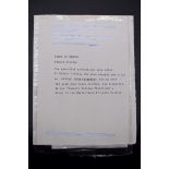 BLUNDEN (Edmund): holograph manuscript poem 'Pains of Memory', black ink on ruled notepaper,