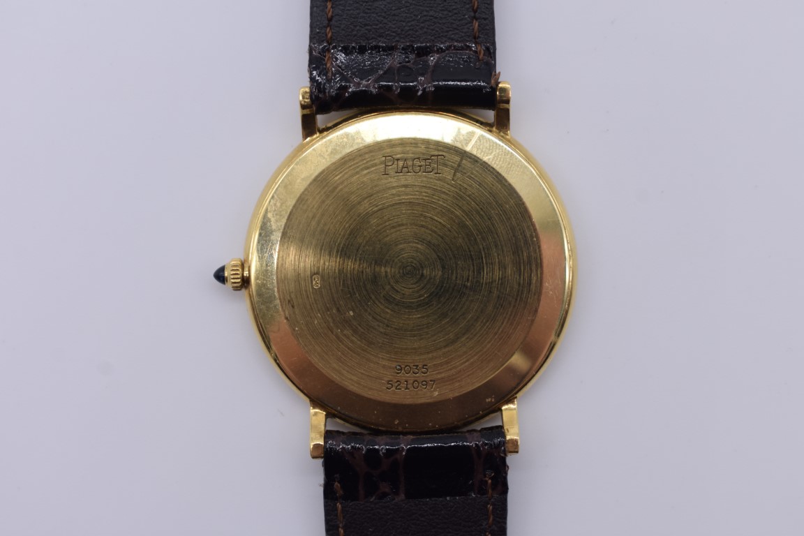 A 1980s Piaget Altiplano 18k gold manual wind wristwatch, Cal. 9P2, 32mm, movement number 899963, on - Image 3 of 3