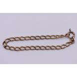 A gold link bracelet, hallmarked 15ct, 9.9g.