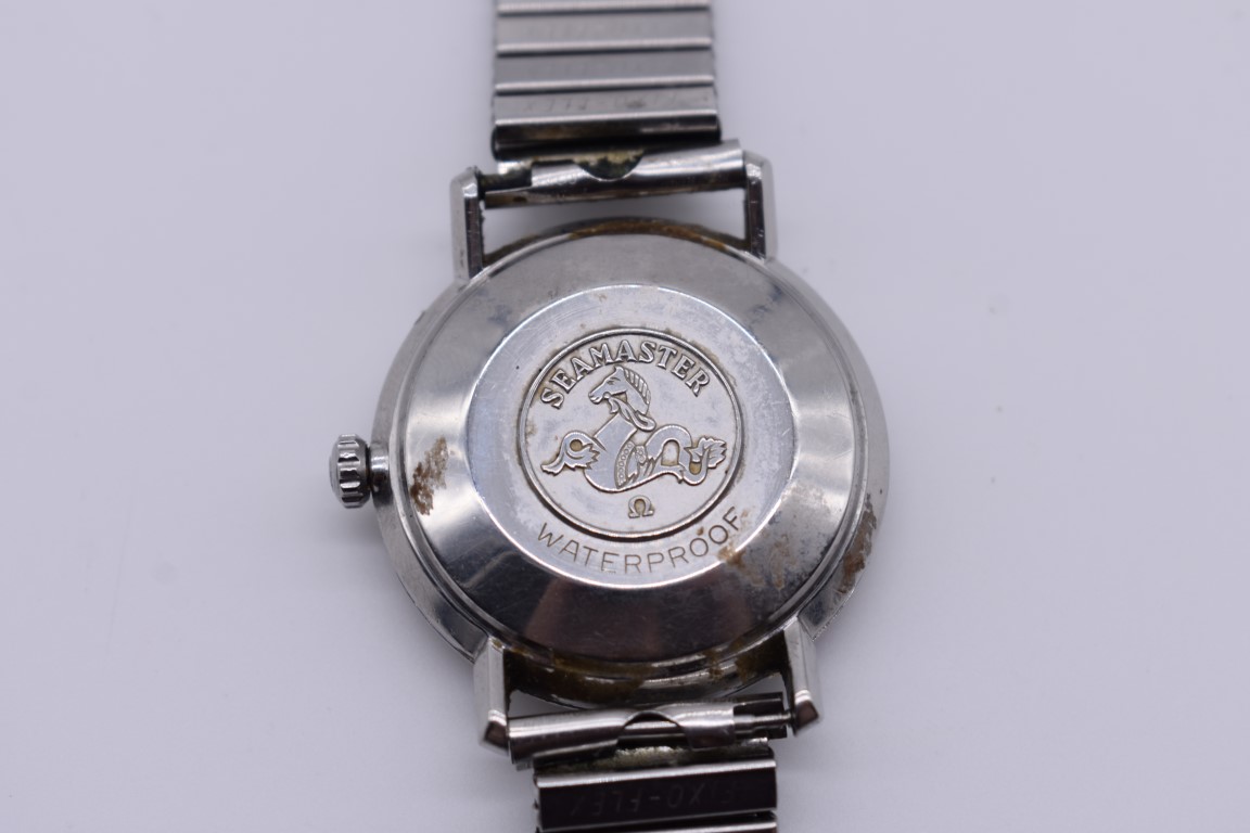 A vintage Omega Seamaster 'De Ville' nickel plated automatic wristwatch, 34mm, on later expanding - Image 3 of 3