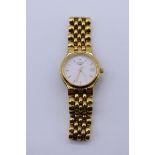 A modern Longines 'Les Grandes Classiques' gold plated quartz ladies wristwatch, 22mm, ref L5-131-2.