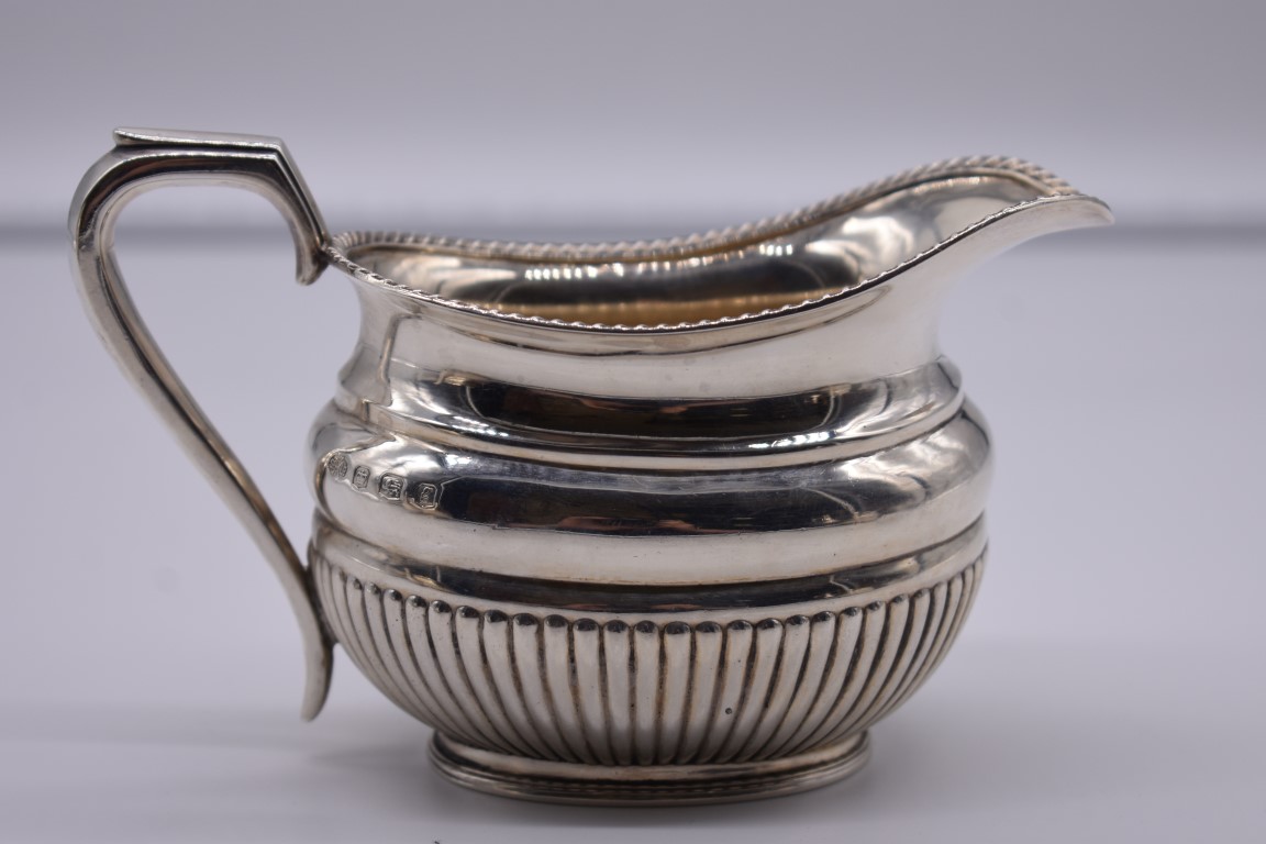 A Victorian silver three piece tea & coffee set, by Harrison Brothers & Howson, Sheffield 1891; - Image 4 of 6