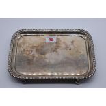 A George III silver rectangular waiter, by Thomas Hannam & John Crouch II, London 1807, 23 x 17cm,