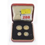 Coins: a George V 1951 Maundy money set, in fitted red case.