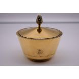 A German silver gilt sweet circular box and cover, by G.K Mesistersilber, stamped 925, 12cm high.