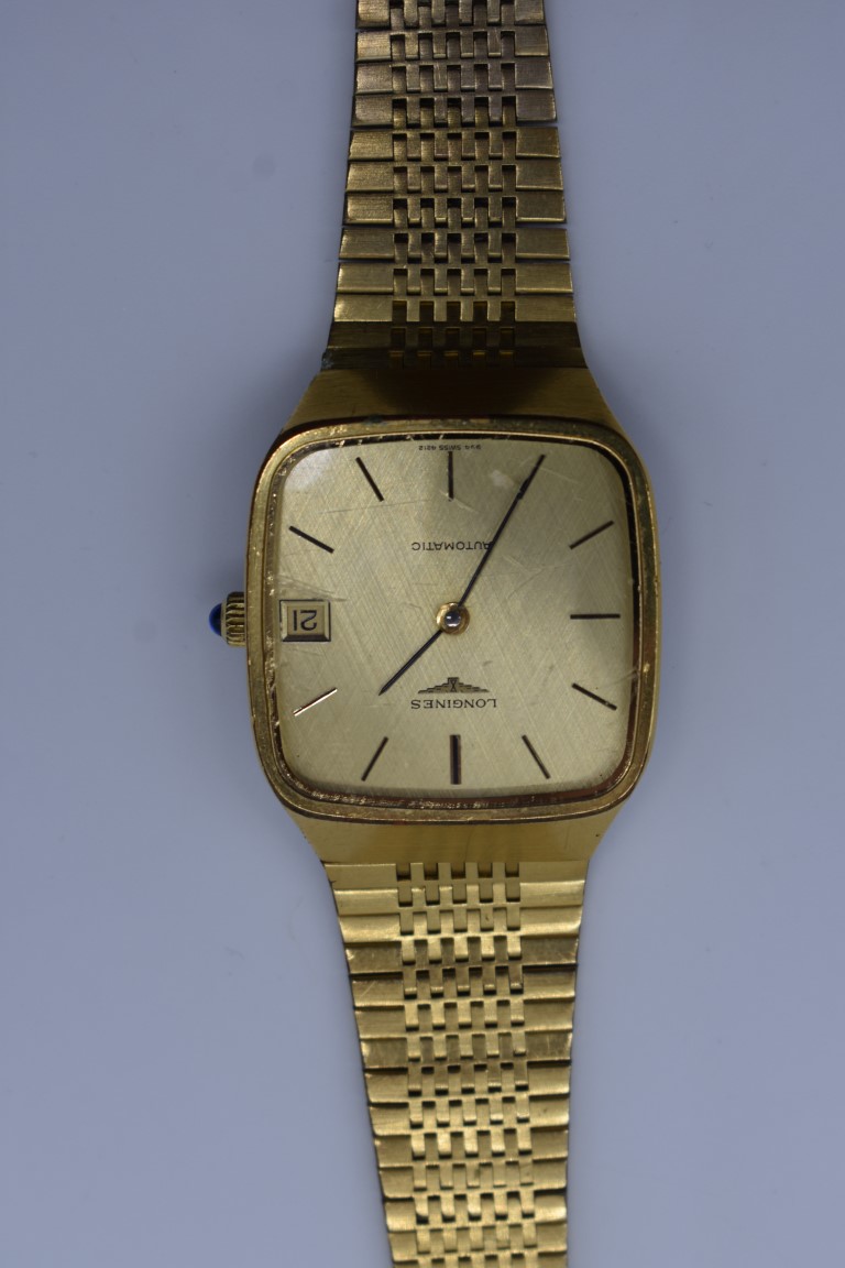 A 1970s Longines gold plated automatic wristwatch, 28mm, ref. L994.1, case no. 4212 994. - Image 3 of 3