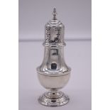 A silver sugar caster, by C E, London 1937, 15.5cm high, 113.5g.