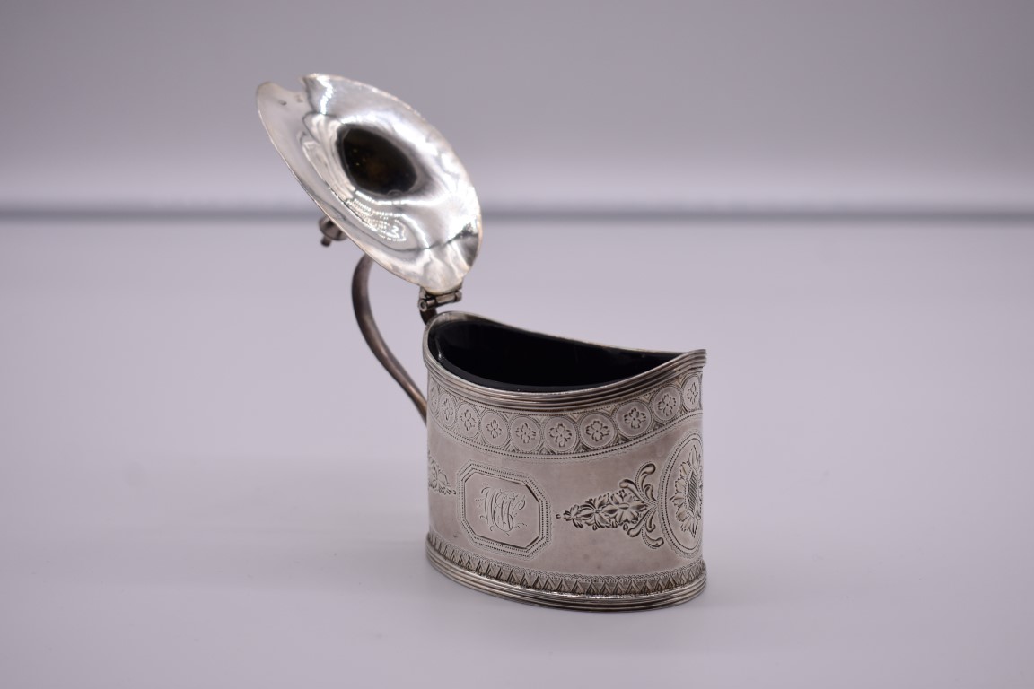 A George III silver oval mustard, probably by Charles Chesterman II, London 1791, 7cm high, 106.5g. - Image 2 of 3
