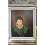 Robert Shaw, 'Portrait of Bedlem (sic), a Patient 100 Years Ago', signed and dated 1976, oil on