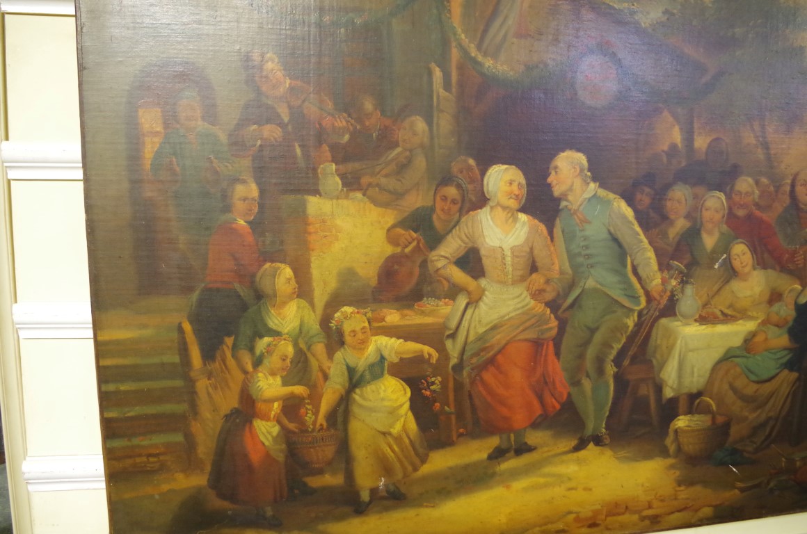 Manner of David Teniers, probably 19th century, 'Village Merry Making', oil on canvas, 106.5 x 123. - Image 3 of 10