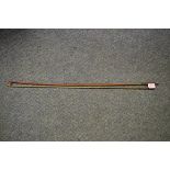 A violin bow, inscribed 'Dodd', total length 74cm.