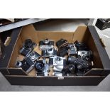 A collection of vintage cameras and binoculars, to include examples by Voigtlander; Ross; Carl Zeiss