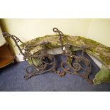 A pair of Victorian Coalbrookdale 'Hound and Serpent' cast iron bench ends, (s.d. to one foot).