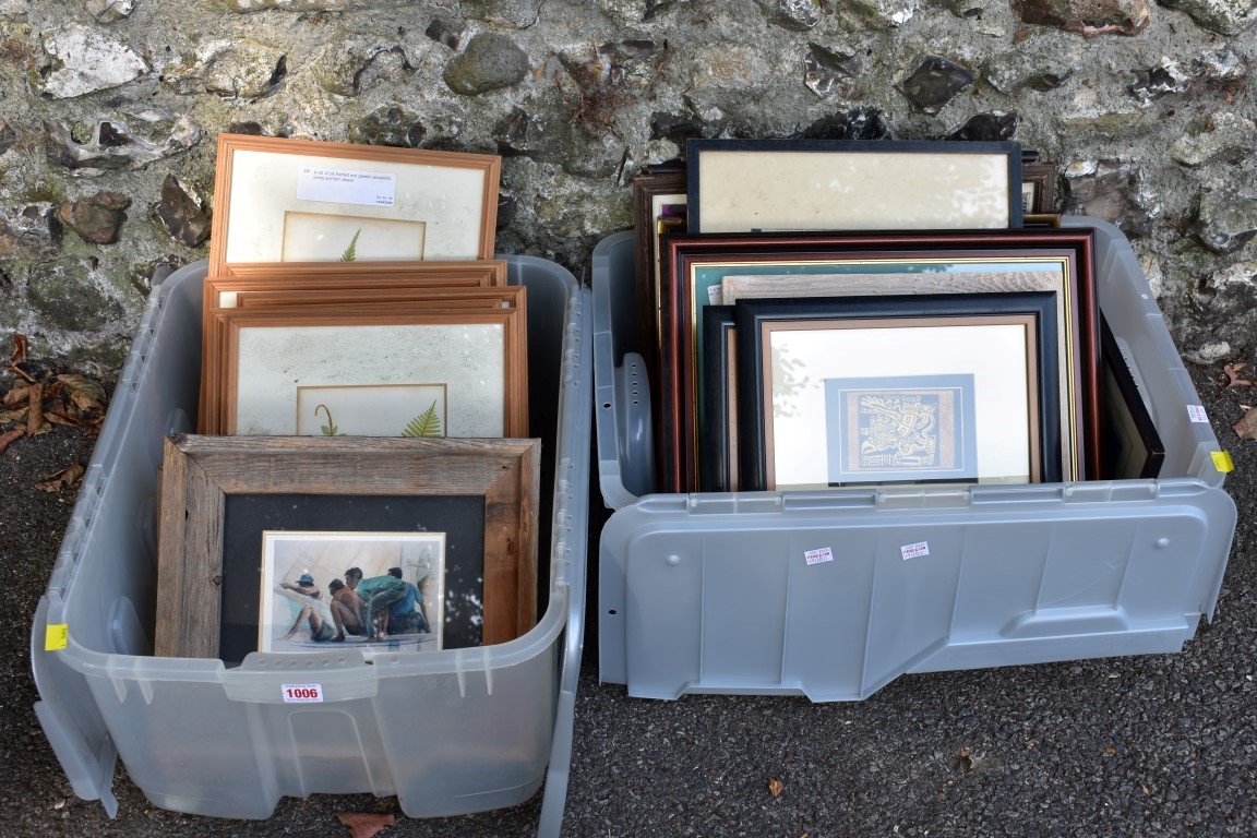 A quantity of pictures and prints. (two boxes) This lot can only be collected on Saturday 5th