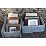 A quantity of pictures and prints. (two boxes) This lot can only be collected on Saturday 5th