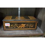 A Sorrento ware glove type box, 26cm wide.