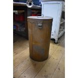 A Victorian faux grained metal flour bin, 61.5cm high.