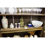 A mixed group of Chinese ceramics and works of art, to include a famille rose yellow ground vase,