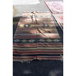 A Turkish flatweave rug, 280 x 154cm.