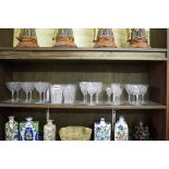 A good early 20th century cut glass part suite of drinking glasses. (25)