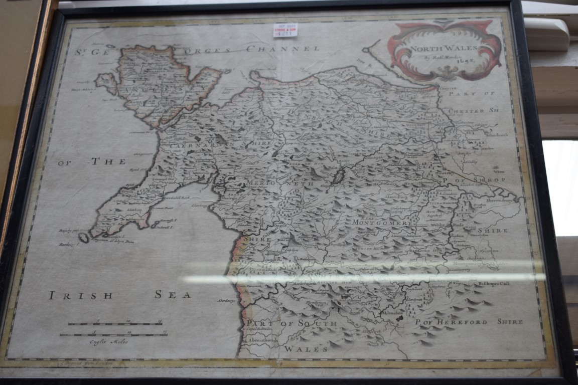 Robert Morden, 'A New and Correct Map of North-Wales'; 'North Wales', each with some hand colouring, - Image 3 of 4