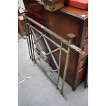 An old steel balcony rail, 90.5 x 107cm.