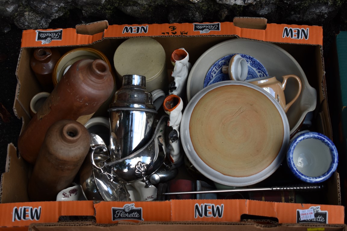 Five cartons of ceramics, glassware, silverplate and sundry. This lot can only be collected on - Image 2 of 7