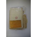 Ephemera: a small collection of 19th century and later correspondence, to include: a ticket to the