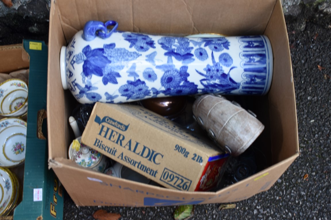 Five cartons of ceramics, glassware, silverplate and sundry. This lot can only be collected on - Image 5 of 7