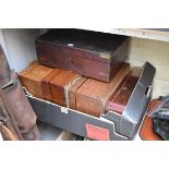 Five various 19th century boxes and caskets.