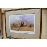 David Shepherd, 'Highland Mist', signed, numbered 63/975 and blind stamped, colour print, 24.5 x
