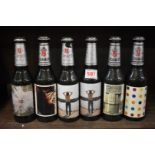 Six 27.5cl bottles of Beck's limited edition 'contemporary art' label lager, comprising: examples by