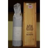 A 70cl bottle of Sempe Armagnac, 1960, in presentation wood box. (1)