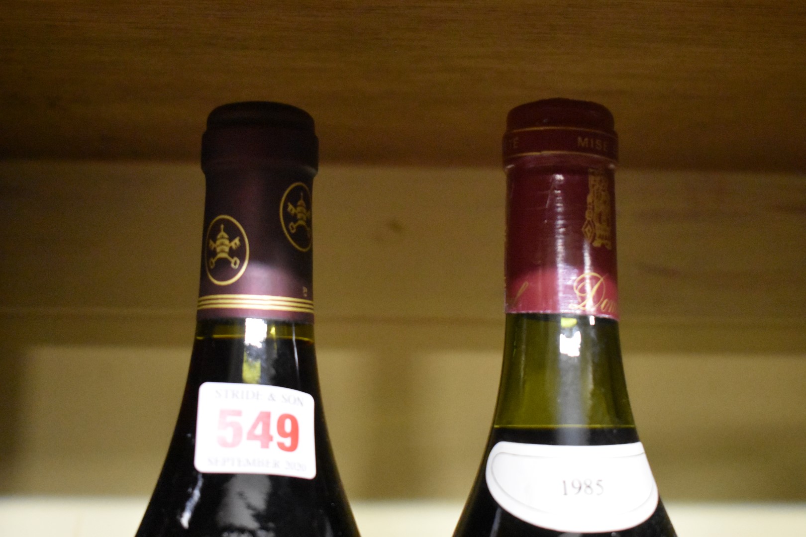 Two 75cl bottles of Chateauneuf du Pape, 1985 & 1990, Domaine du Grand Tinel. (2) - Image 3 of 3