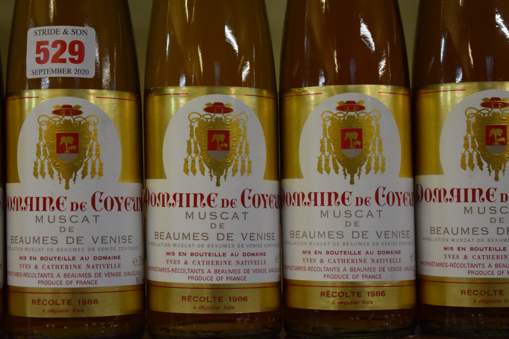 Six 37.5cl bottles of Muscat de Baume de Venise, 1986 Domaine Coyeux. (6) - Image 2 of 3