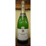 A 300cl double magnum Henriot champagne display bottle, (no contents).