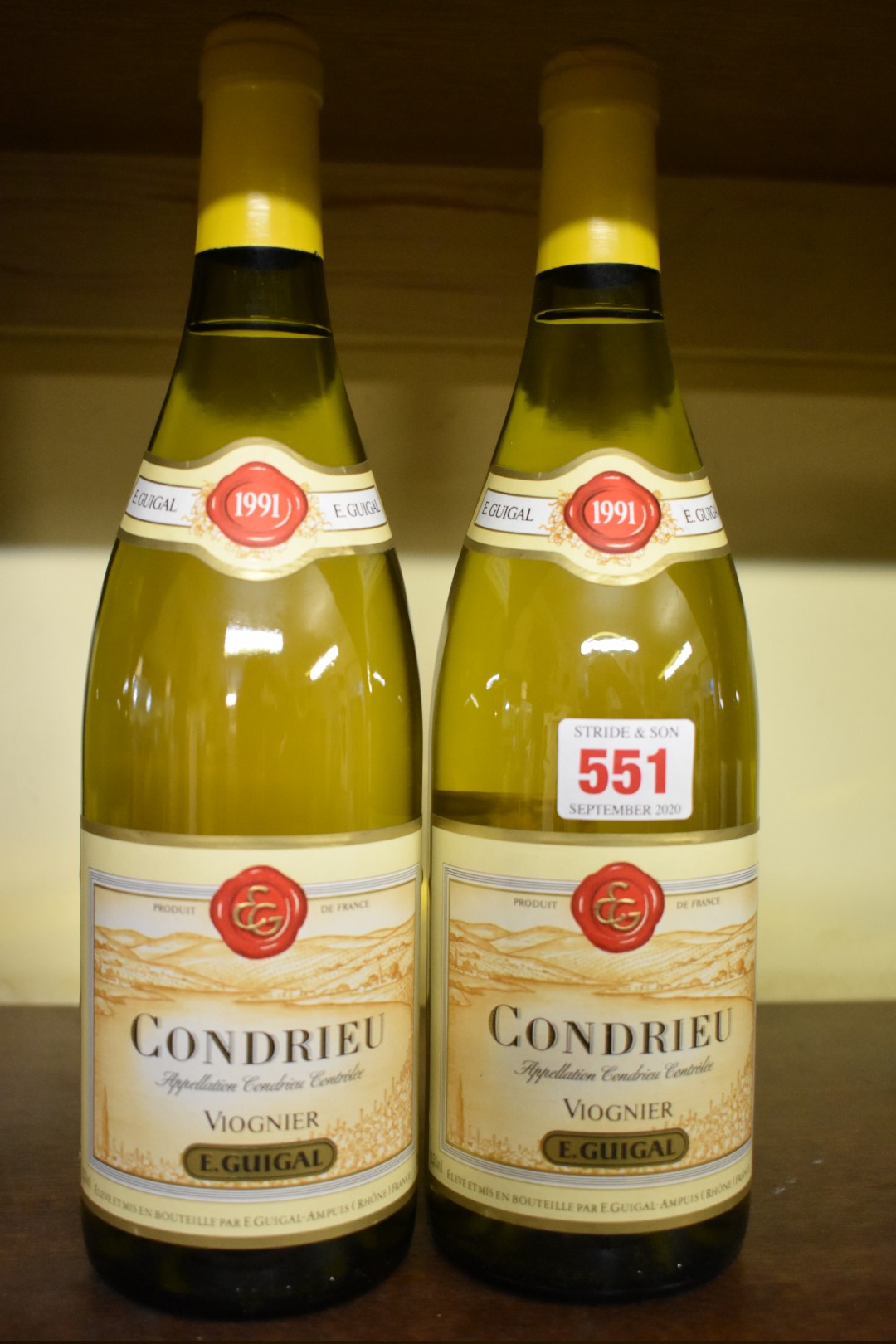 Two 75cl bottles of Condrieu, 1991, E Guigal. (2)