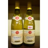 Two 75cl bottles of Condrieu, 1991, E Guigal. (2)