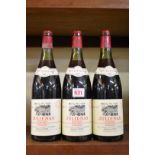 Three 75cl bottles of Julienas Clos des Poulettes, 1976, Ets Loron. (3)