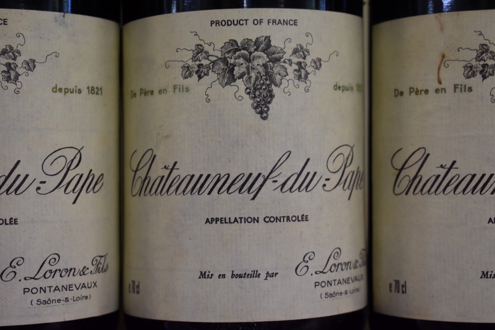 Three 75cl bottles of Chateauneuf du Pape, 1983, Ets Loron. (3) - Image 3 of 3