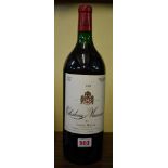 A 150cl magnum bottle of Chateau Musar, 1993, Gaston Hochar.