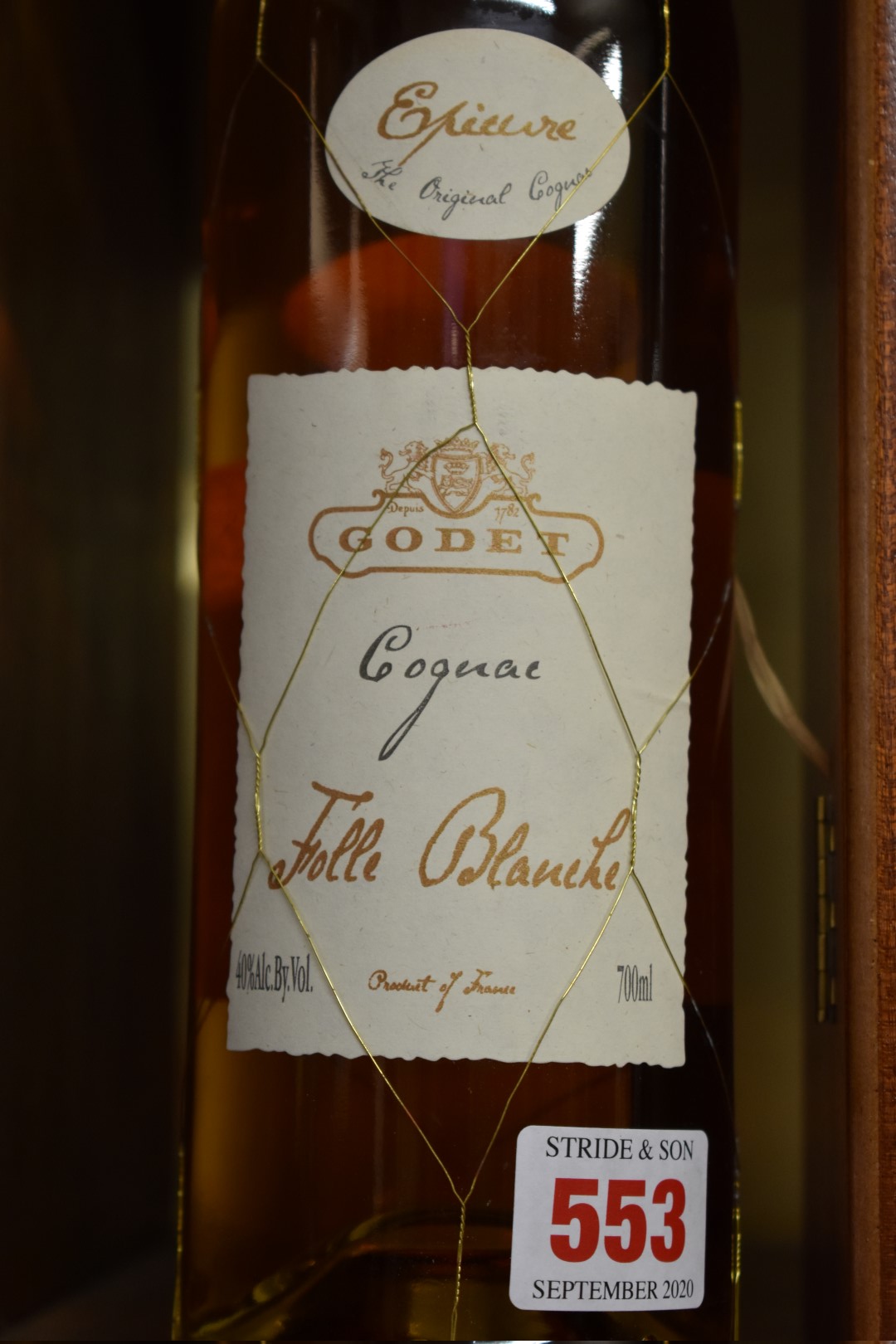 A 70cl bottle of Godet Epicure 'Folle Blanche' cognac, in owc. - Image 3 of 3