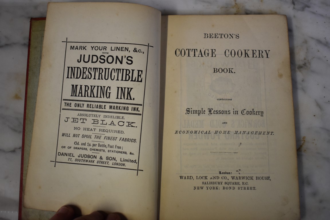 COOKERY MANUSCRIPT: late 19thc volume of manuscript of cookery receipts, 12mo, spine partially - Image 3 of 6