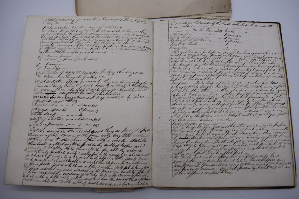 VICTORIAN ENTOMOLOGIST'S NOTEBOOK: mid-19thc commonplace book with calligraphic ownership of one B - Image 6 of 21